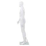 Vidaxl Estalage Puppe Männlich mit Glasfuß 175 cm glänzend Weiß