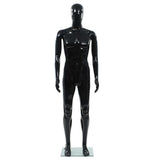 Vidaxl Estalage Puppe Männlich mit Glasfuß 185 cm glänzend schwarz