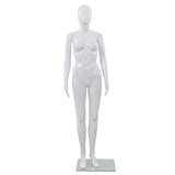 Vidaxl Estalage Puppe weiblich mit Glasfuß 175 cm glänzend Weiß