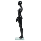 Vidaxl Estalage Puppe weiblich mit Glasfuß 175 cm glänzend schwarz