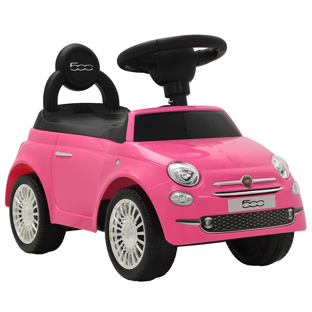 Vidaxl Walking Car Fiat 500 Pink