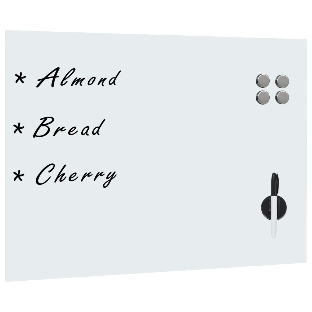 Vidaxx Wand-Whiteboard magnetisch 80x60 cm Glas