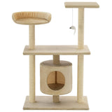 Vidaxl -Katzenkratzerpfosten mit Sisal -Kratzern 95 cm Beige