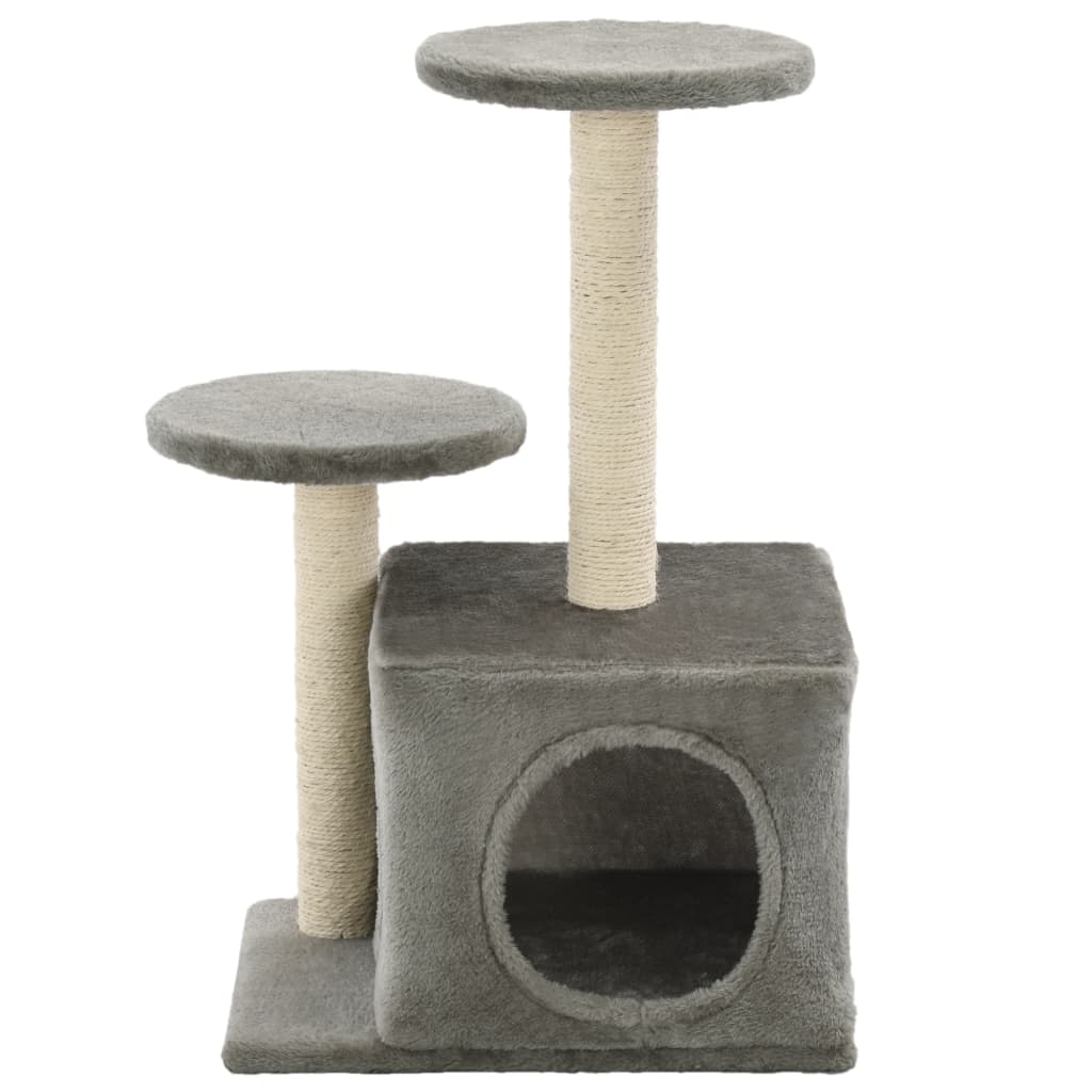 Vidaxl Cat Ranging Post con postes de rascado de sisal de 60 cm de gris