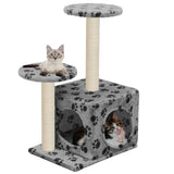 Vidaxl Cat Scratch Post avec Sisal Scratch Posts 60 cm Pootprints Gray