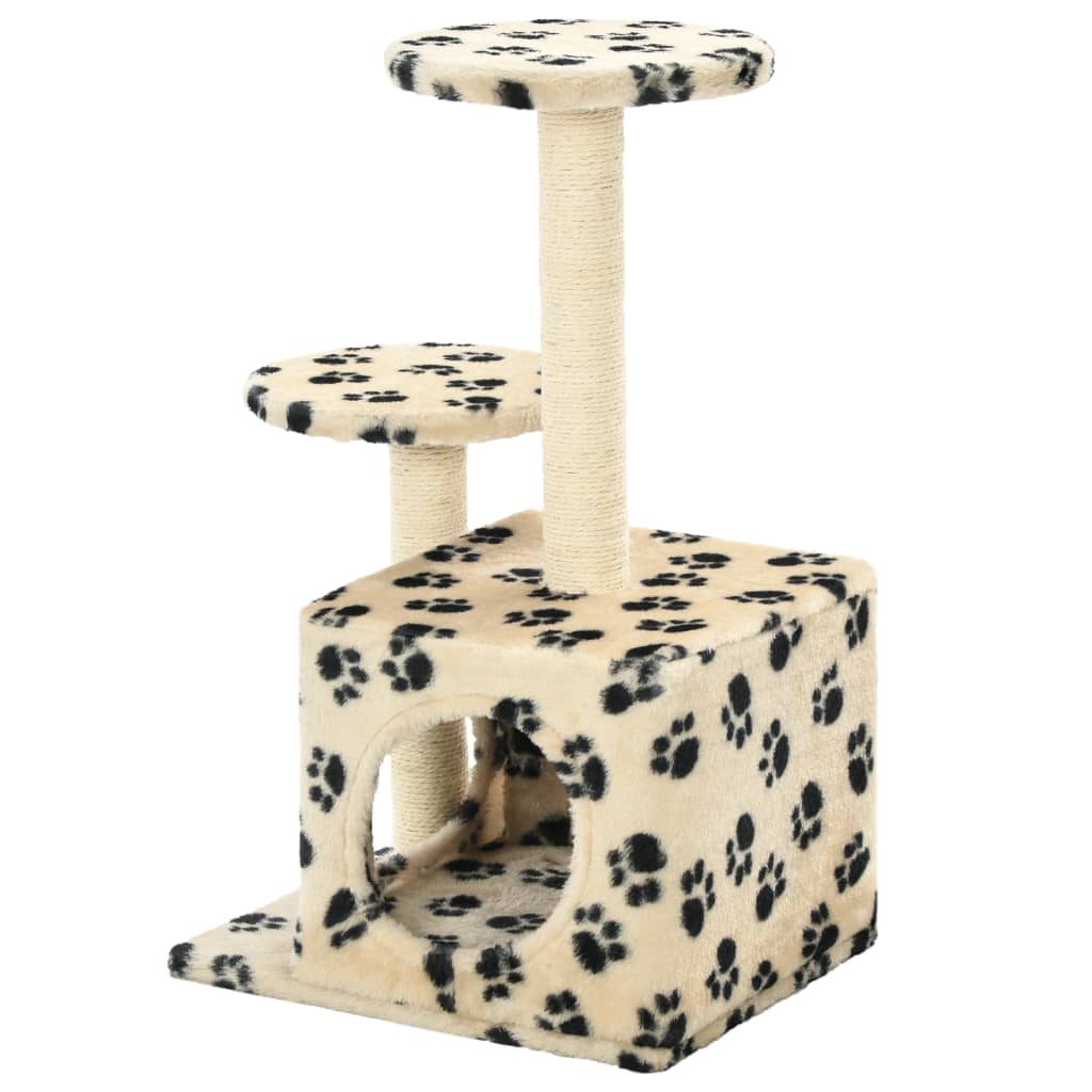 Vidaxl -Katzenkratzerpost mit Sisal -Kratzer -Posts 60 cm Pootprints Beige