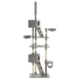 Vidaxl-Katzenkratzerpfosten mit Sisal-Kratzerpfosten 230-260 cm Grau