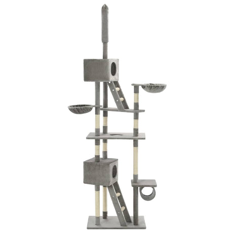 Vidaxl-Katzenkratzerpfosten mit Sisal-Kratzerpfosten 230-260 cm Grau