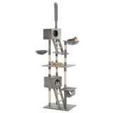 Vidaxl-Katzenkratzerpfosten mit Sisal-Kratzerpfosten 230-260 cm Grau