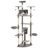 Vidaxl Cat Scraping Post mit Sisal -Kratzern 203 cm grau und weiß