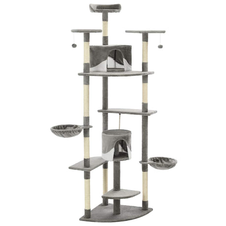 Vidaxl Cat Scraping Post mit Sisal -Kratzern 203 cm grau und weiß