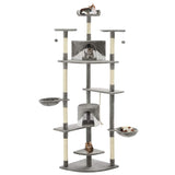 Vidaxl Cat Scraping Post mit Sisal -Kratzern 203 cm grau und weiß