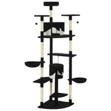 Vidaxl -Katzenkratzerpfosten mit Sisal -Kratzern 203 cm schwarz und weiß
