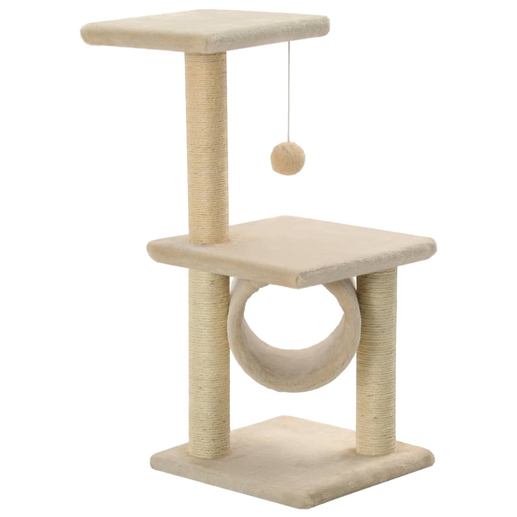 Vidaxl Cat Grakeding Post con graffi di sisal 65 cm beige