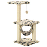 Vidaxl -Katzenkratzerpost mit Sisal -Kratzer -Posts 65 cm Pootprints Beige