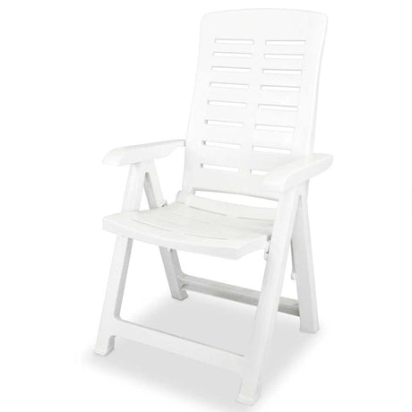 Vidaxl tuinstoelen 4 st verstelbaar kunststof wit