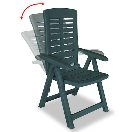 Vidaxl tuinstoelen 4 st verstelbaar kunststof groen