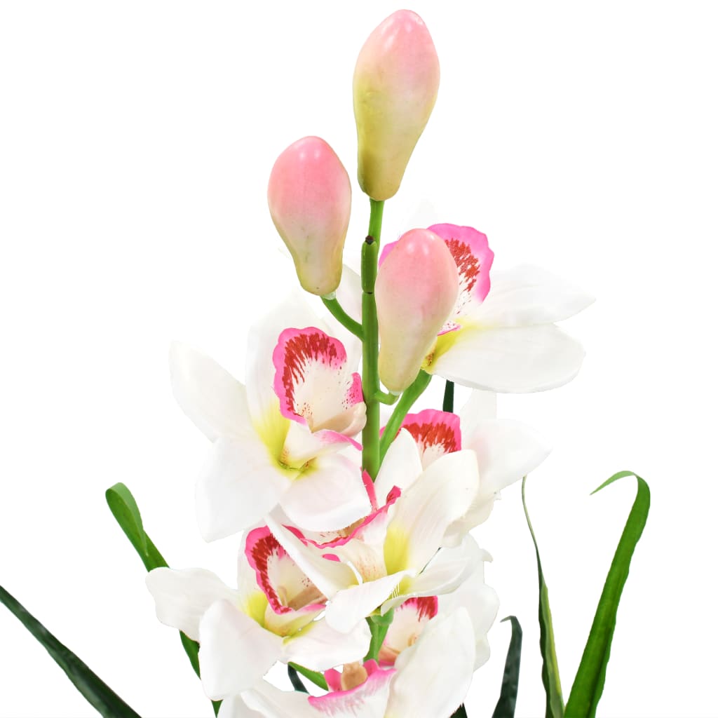 Vidaxl Artificial Plant med potten cymbidium orkidé 100 cm grön