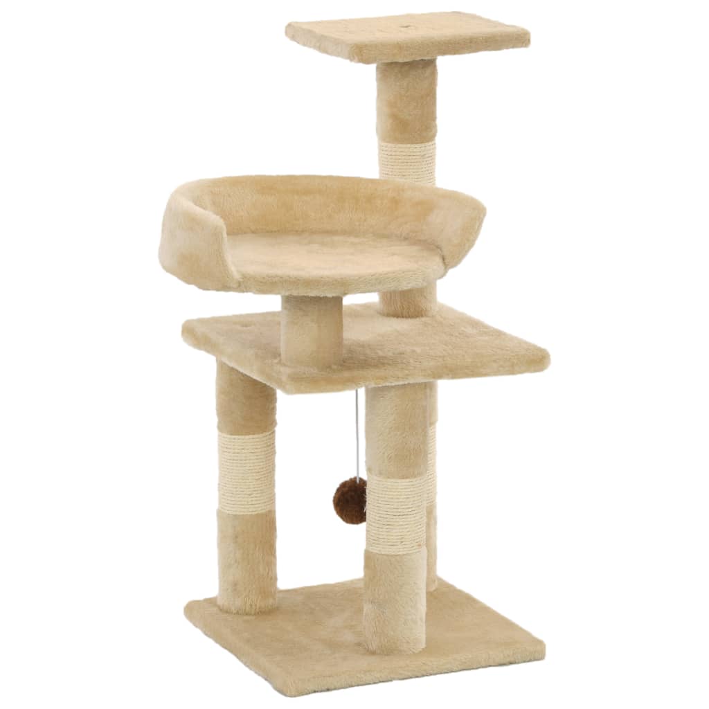 Vidaxl Cat Scratching Post med sisal skrabe stillinger 65 cm beige