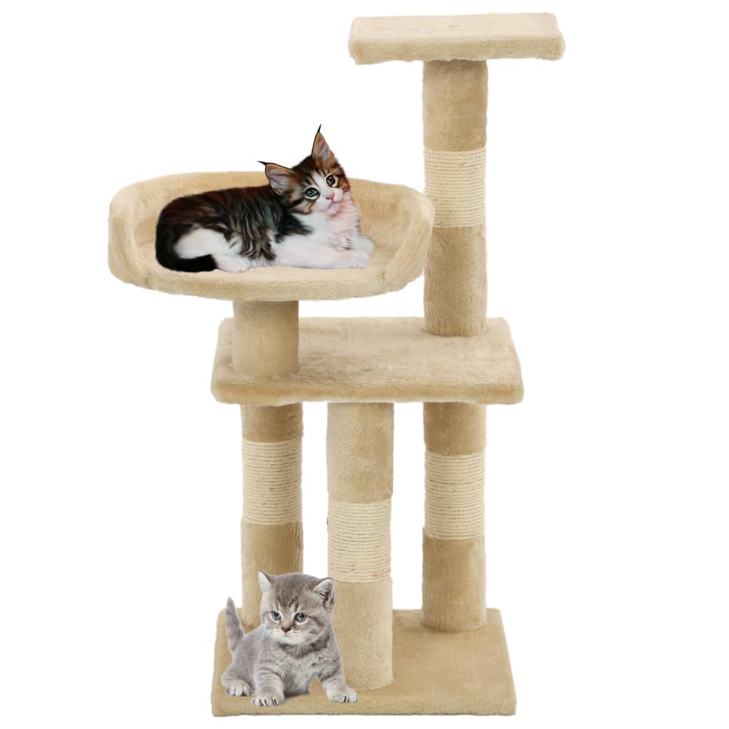 Vidaxl Cat Scratching Post med sisal skrabe stillinger 65 cm beige