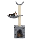 Vidaxl Cat Rastreing Post con postes de rascado de sisal 105 cm Pootprints Gray