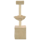 Vidaxl Cat Rastreing Post con postes de rascado de sisal 105 cm beige