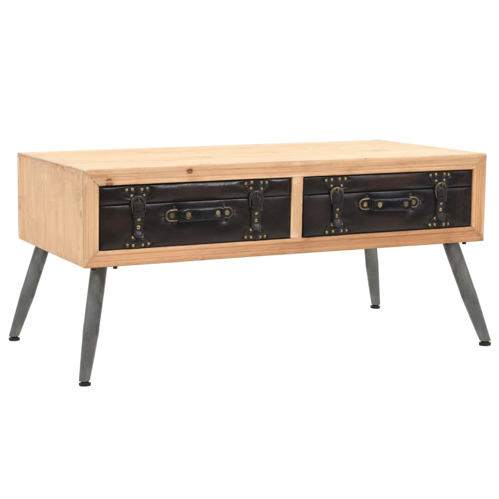 Vidaxl salontafel 115x55x50 cm massief vurenhout