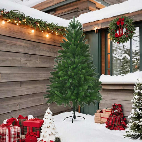 Vidaxl Kunstkerstboom mit lebensechten Nadeln 210 cm Grün