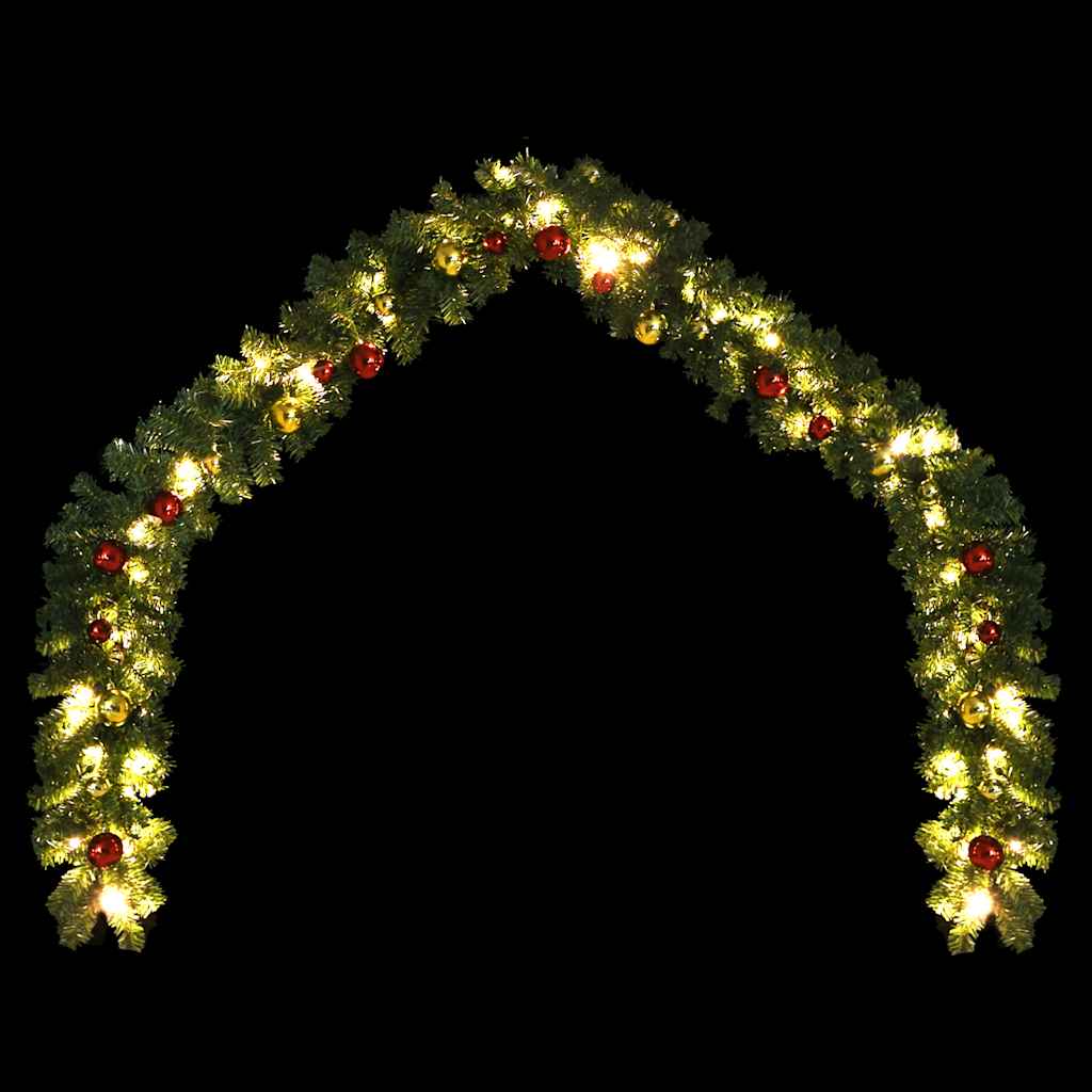 Vidaxl Christmas garland decorated with Christmas balls and LED lights 20 m