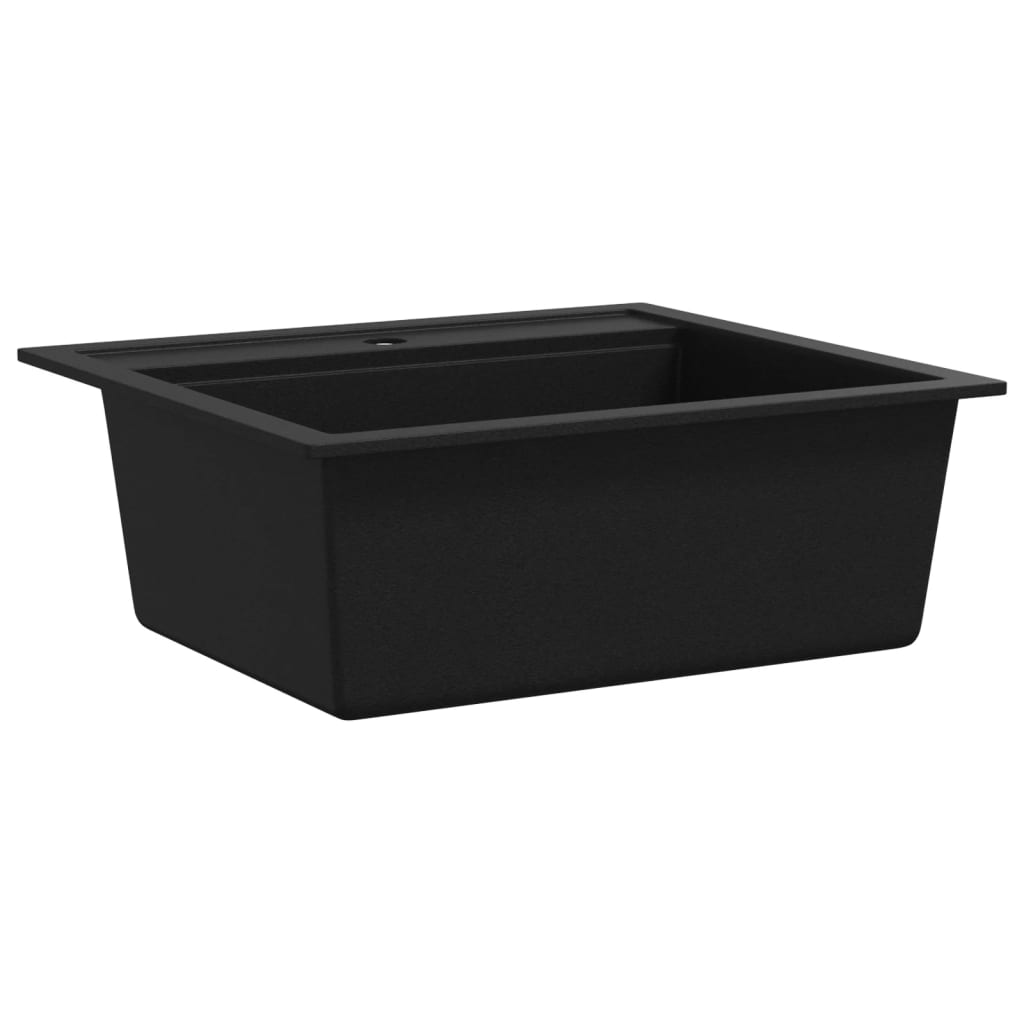 Vidaxl Sind Single Bowl of Granite Black