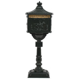Vidaxl Standing Letterbox Vintage Style Rost -resistantes Aluminiumgrün