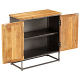 Vidaxl dressoir 65x30x70 cm gerecycled teakhout en staal