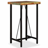 Vidaxl barset massief gerecycled hout en echt leer 3-delig