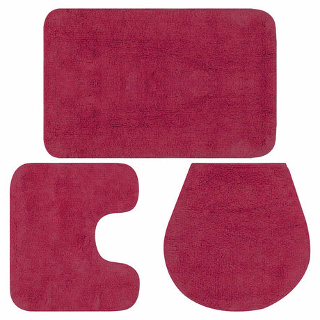 Vidaxl Bademattierung Set Fabric Fuchsia 3-Stück
