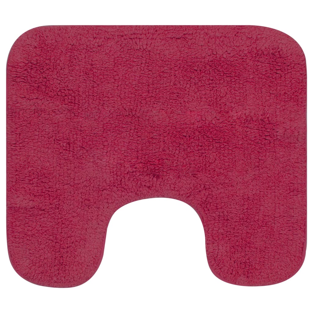 Vidaxl Bathmatting Set Fabric Fuchsia 3-del