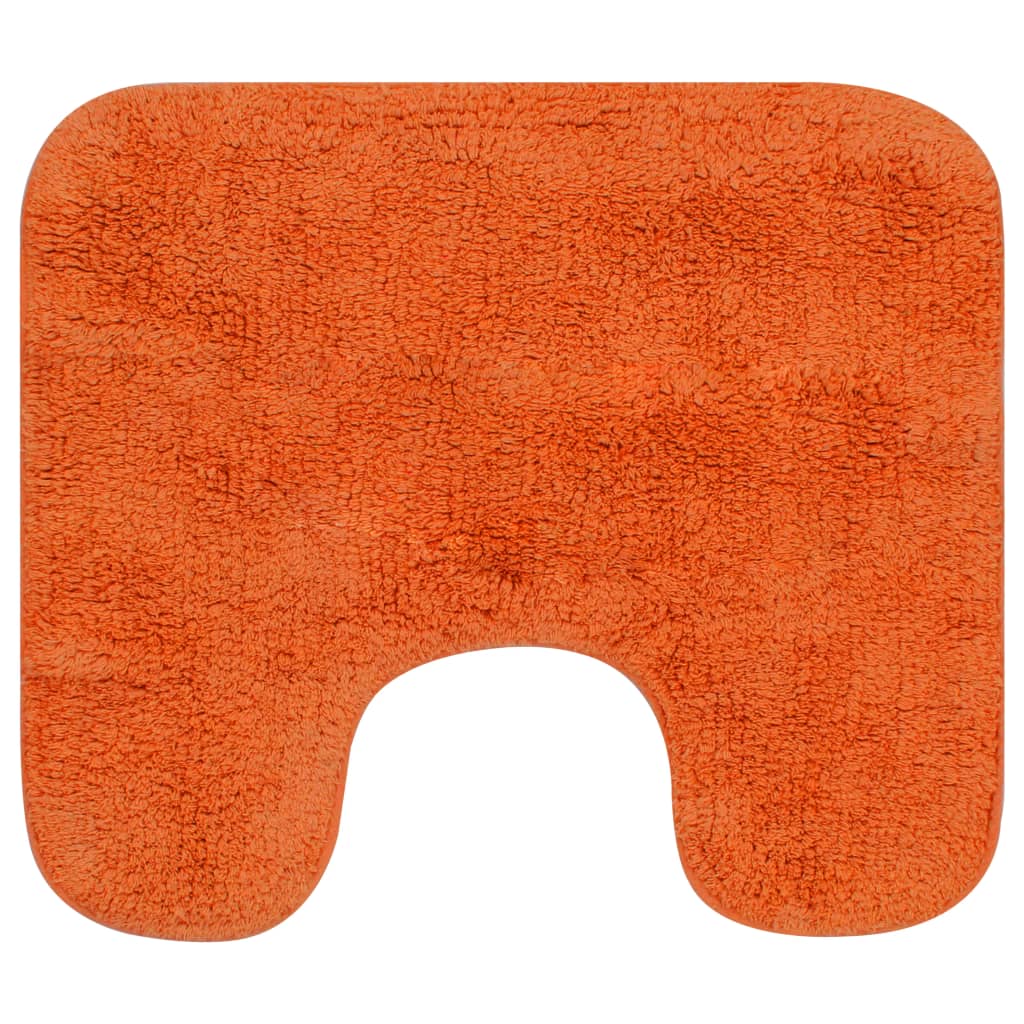 Vidaxl Bathmatting Set Fabric Orange 3 pièces