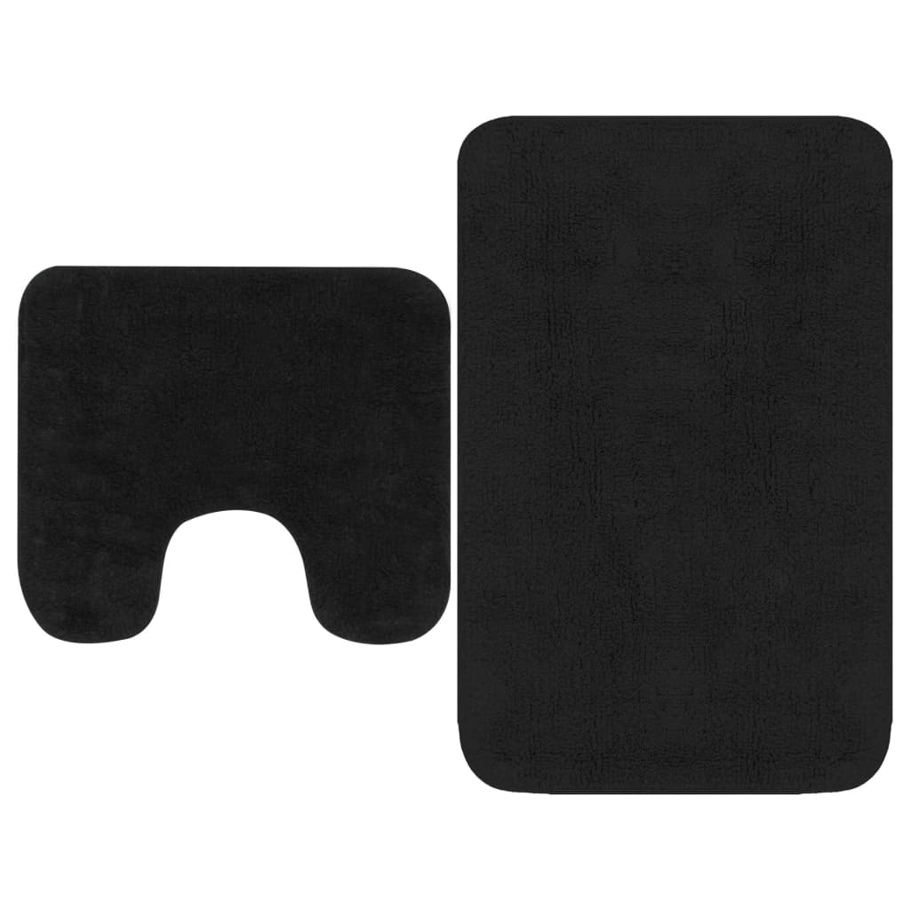 Vidaxl Bathmatting Set Fabric Anthracite 2 pièces