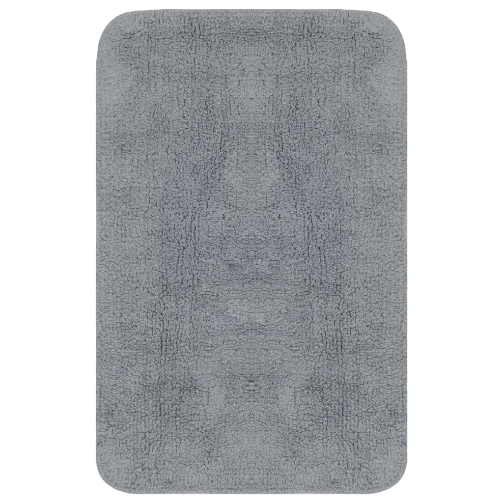 Vidaxl Bathmatting Set Fabric grigio 2 parti