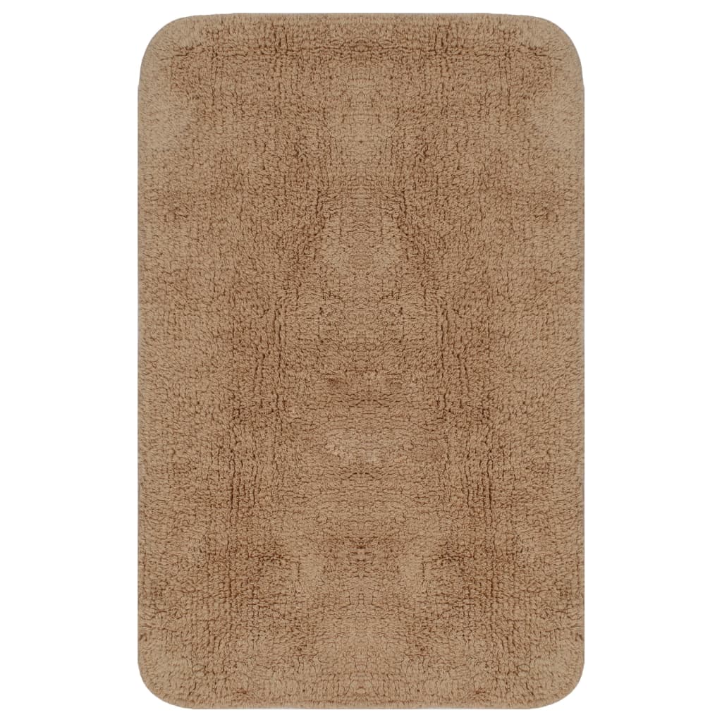 Vidaxl Bathmatting de tela beige 2 partes