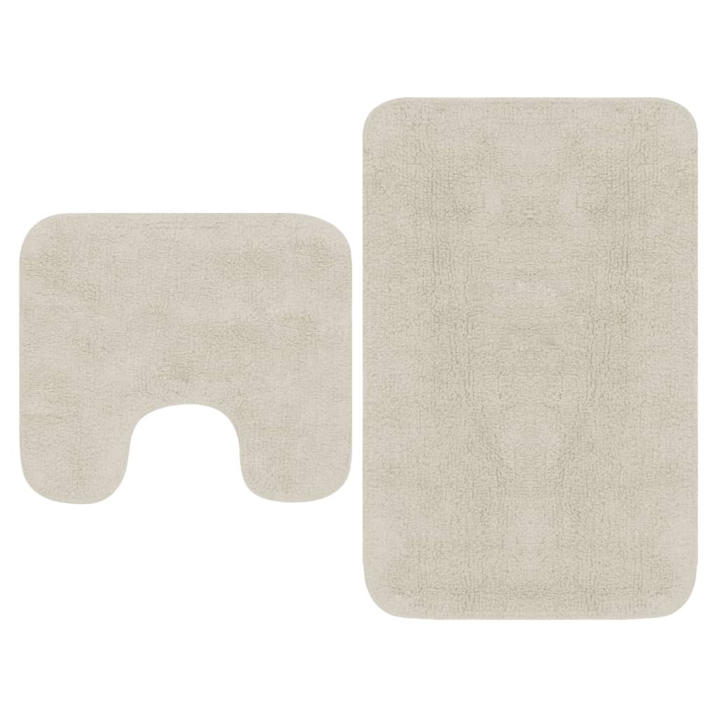 Vidaxl Bathmatting Fabric White 2-Part