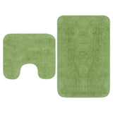 Vidaxl Bathmatting Set Tissu vert 2 parties