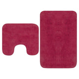 Vidaxl Bathmatting Set Fabric Fuchsia 2-del