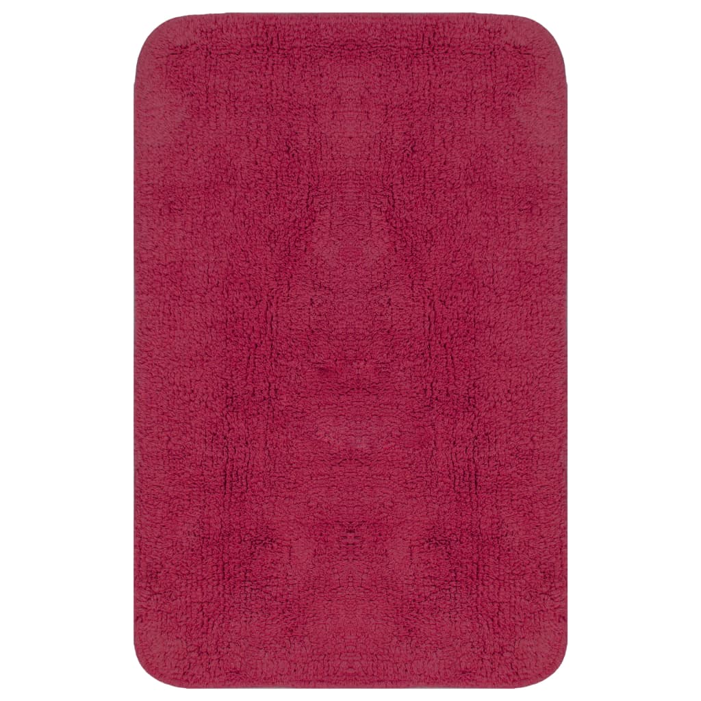 Vidaxl Bathmatting Set Fabric Fuchsia 2 pièces