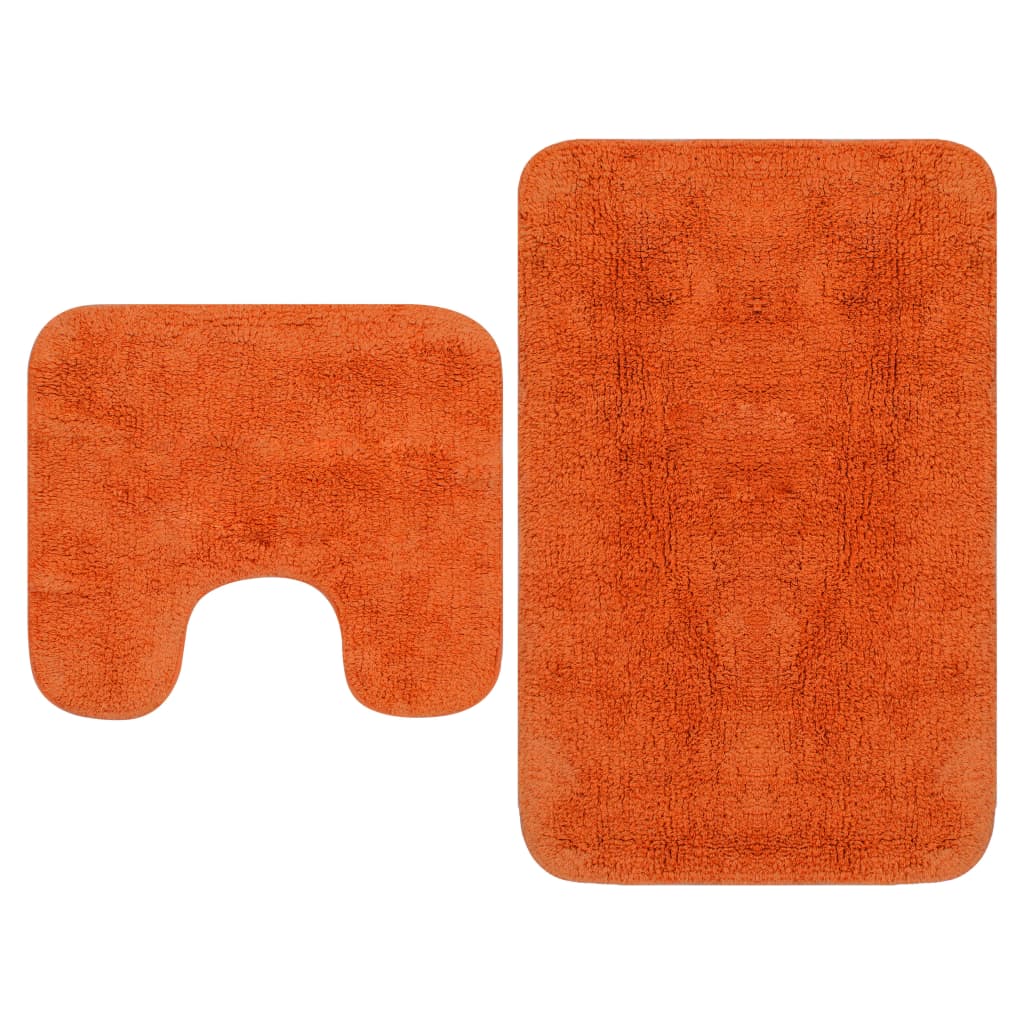 Vidaxl BathMatting Set tyg Orange 2-Part