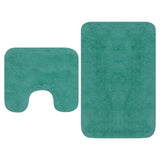 Vidaxl Bathmatting Set Fabric Turquoise 2 pièces