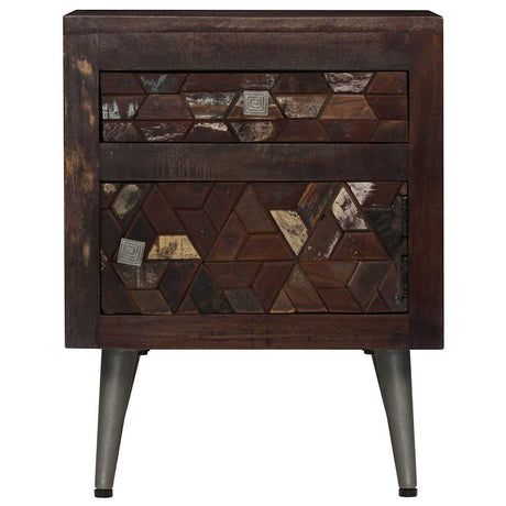 Vidaxl nachtkastje 40x30x50 cm massief gerecycled hout
