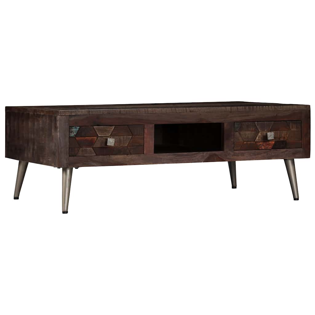 Vidaxl salontafel 100x60x35 cm massief gerecycled hout