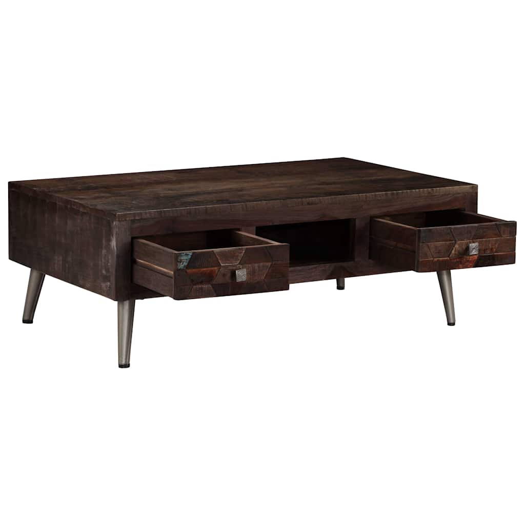 Vidaxl salontafel 100x60x35 cm massief gerecycled hout