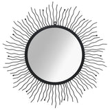 Vidaxl Wall Mirror Sunburst 80 cm černá