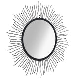 Vidaxl Wall Mirror Sunburst 80 cm černá